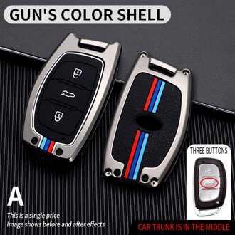 Zinklegering Fit Voor Hyundai Tucson Sonata Elantra 3 Knop Afstandsbediening Smart Key Skin Case Cover Key Covers Voor Huis toetsen option4
