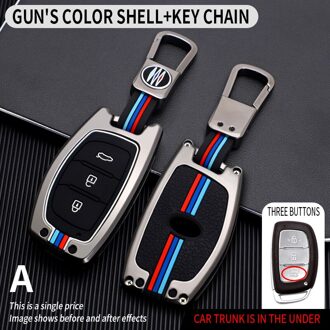 Zinklegering Fit Voor Hyundai Tucson Sonata Elantra 3 Knop Afstandsbediening Smart Key Skin Case Cover Key Covers Voor Huis toetsen option7