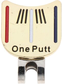 Zinklegering Golf Hoed Clip Met Marker Putting Uitlijnen Gereedschap Putting Bal gouden