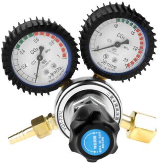 Zinklegering Klep Drukregelaar CO2 Gas Regulator Kooldioxide Lassen Drukregelaar Klep Gas Gauge Drukregelaars
