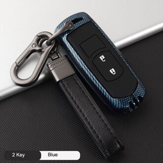 Zinklegering + Silicagel Cover Auto Remote Key Case Cover Voor Mazda CX-5 2 3 6 Demio CX-3 CX3 CX5 CX-7 CX7 CX8 CX-9 MX5 Axela 2 Key blauw