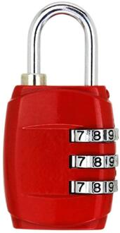 Zinklegering Sluizen Hangslot Metalen Slot Bagage Kabinet Lock Mini Anti-Diefstal Bagage Gym Slot Veiligheid Reizen Baglock rood