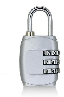 Zinklegering Sluizen Hangslot Metalen Slot Bagage Kabinet Lock Mini Anti-Diefstal Bagage Gym Slot Veiligheid Reizen Baglock zilver