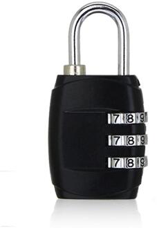 Zinklegering Sluizen Hangslot Metalen Slot Bagage Kabinet Lock Mini Anti-Diefstal Bagage Gym Slot Veiligheid Reizen Baglock zwart