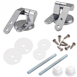 Zinklegering Wc Scharnier Met Hulpstukken Schroeven Vervanging Closestool Scharnieren Closestool Reparatie Tool Kit Wc Accessoires