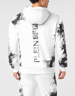 Zip Hoodie Splash - maat 2XL Wit