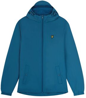 Zip through hooded jacket jackets Blauw - XXL
