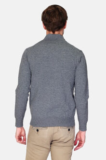 Zipped sweater loup Grijs - XXL