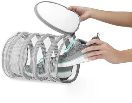 Zipper Closure Machine Shoe Wash Bag Washing Net Polyester Drying Laundry Protective With Hanging Loops Durable Storage Home