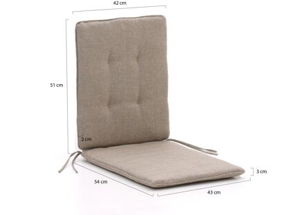Zit- en rugkussen t.b.v. Manifesto Villongo dining tuinstoel - Laagste prijsgarantie! Taupe