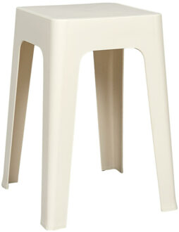 zit krukje/stoel - creme wit - D34 x H47 cm - Stapelbaar