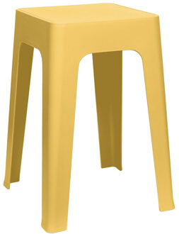 zit krukje/stoel - geel - D34 x H47 cm - Stapelbaar