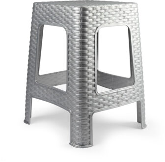 Zit krukjes - grijs - kunststof - 36 x 36 x 45 cm - extra zitplaatsen