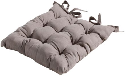 zitkussen 46 x 46 x 6 cm katoen/polyester taupe Bruin