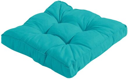 zitkussen Florance Panama 47 cm polykatoen aqua Blauw