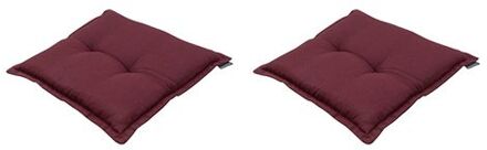 Zitkussen - Panama bordeaux - 50x50 - Rood - 2 Stuks