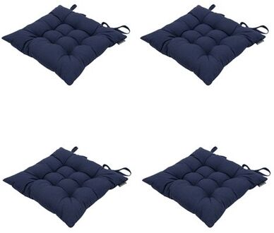 Zitkussen Panama Indigo - 46x46cm - 4 Stuks Blauw