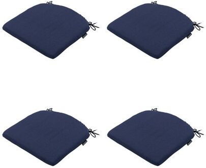 Zitkussen Panama Indigo - 46x48cm - 4 Stuks Blauw