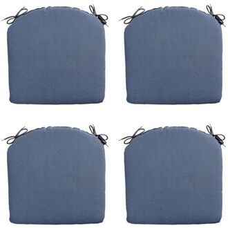 Zitkussen Panama - Safier Blue - 46x48 - Blauw - 4 Stuks