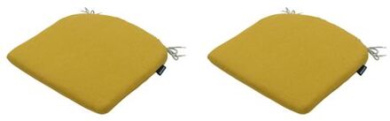 Zitkussen Panama Yellow - 46x48cm - 2 Stuks Multikleur