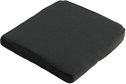 zitkussen Rib 48 x 5 cm acryl zwart