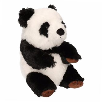 Zittende panda beer 19 cm - Knuffeldier Multikleur