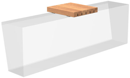 Zitting recht 45 x 50 x 7.2 cm hardhout