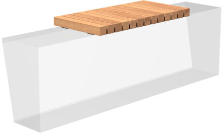 Zitting recht 99 x 50 x 7.2 cm hardhout