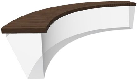 Zitting recht voor 200 cm binnenbocht bamboe