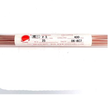 Ziyang Koperen Elektrode Buis Enkel Gat OD2.5 * 400Mm Voor Edm Boormachine