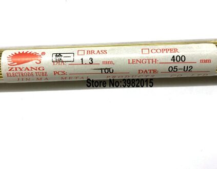 Ziyang Messing Elektrode Buis Enkel Gat OD1.3 * 400mm Lengte voor WEDM Boormachine