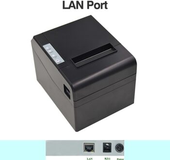 Zjiang 80Mm Thermische Ontvangst Barcode Pos Keuken Printer Bluetooth Bill Printers Met Automatische Snijder In Winkel Restaurant 220 Mm/s LAN Printer / uk plug