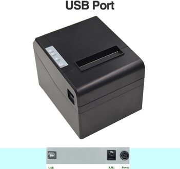 Zjiang 80Mm Thermische Ontvangst Barcode Pos Keuken Printer Bluetooth Bill Printers Met Automatische Snijder In Winkel Restaurant 220 Mm/s USB Printer / ons aansluiten