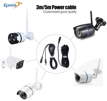 Zjuxin 3 M/5 M/10 M Extension Power Kabel voor IP wifi Cam 10ft 16ft 32ft Extension kabel voor 12v 2v Voeding AC/DC Adapter 5M Power kabel