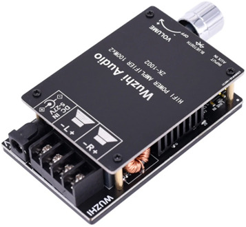 ZK-1002 HIFI TPA3116 Bluetooth 5.0 High Power Digital Amplifier Stereo Board 100W+100W AMP Amplificador o Home Theater