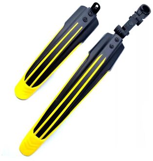 ZK20 2Pcs Fiets Fenders Weg Mountainbike Spatbord Voor Achter Mtb Modder Guard Vleugels Voor Fiets Accessoires geel