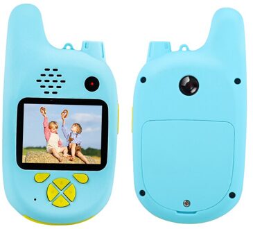 ZK20 P11 1080P Kids Walkie Talkie Mini Draagbare Max 3Km Twee Manier Radio Kanaals Speelgoed Smart Digitale Camera kid Games Speelgoed 2stk blauw