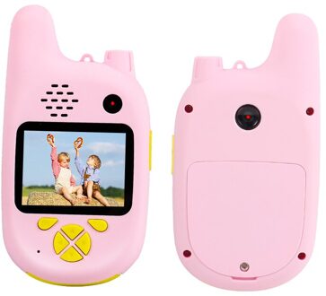 ZK20 P11 1080P Kids Walkie Talkie Mini Draagbare Max 3Km Twee Manier Radio Kanaals Speelgoed Smart Digitale Camera kid Games Speelgoed 2stk rood