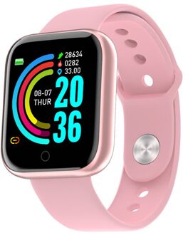 ZK20 Y68 Smart Horloge Waterdicht Bluetooth Mannen Womenheart Rate Monitoring Fitness Tracker Smartwatch Kids Voor Android Ios roze