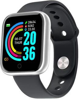 ZK20 Y68 Smart Horloge Waterdicht Bluetooth Mannen Womenheart Rate Monitoring Fitness Tracker Smartwatch Kids Voor Android Ios zilver