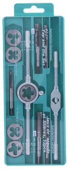 ZK30 12 Stks/set Multifunctionele Schroef Tap & Die Set Externe Draad Snijden Tikken Hand Tool Kit Draad Schroevendraaier Met M6 m7 M8 M1