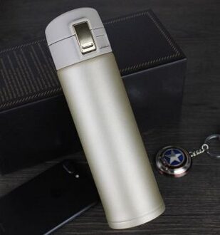 ZK30 500Ml Mode Roestvrij Stalen Geïsoleerde Beker Thermos Mok Koffie Thee Thermische Water Fles Thermocup Reizen Drink Fles goud
