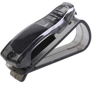 ZK30 Auto Zonnebril Houder Zonneklep Auto Zonnebril Case Organizer Glazen Opbergdoos Turn Bont Lederen Auto Accessoires 4 Kleuren B zwart