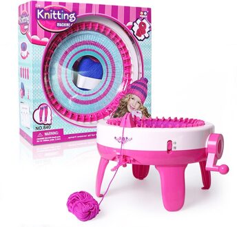 ZK30 Naald Grote Size Breien Weefgetouw Diy Sjaal Hoed Hand Weven Machine Voor Kid Adult Breien Tools Threader gereedschap paars