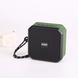 ZK30 Outdoor Waterdichte Draagbare Bluetooth Speaker Draadloze Kolom Luidspreker Ondersteuning Tf Card Badkamer Auto Subwoofer groen