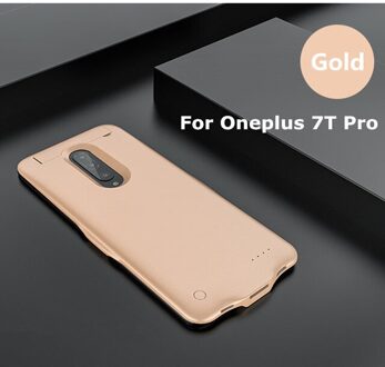 Zkfys Slanke Powerbank Case Voor Oneplus 7T Pro Batterij Case 6800Mah Externe Opladen Batterij Cover Voor Oneplus 7T Power Bank Case goud for 7T Pro