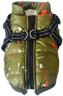 Zl Huisdier Herfst Winter Waterdichte Kleding Verdikking Warme Hond Jas Jas Mouwloos Vest Snowsuit groen / XL