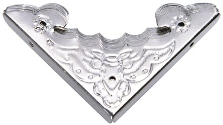 Zlinkj 12Pcs 40X40Mm Decoratieve Brons Antiek Messing Sieraden Wijn Geschenkdoos Houten Hoek Protector Guard zilver