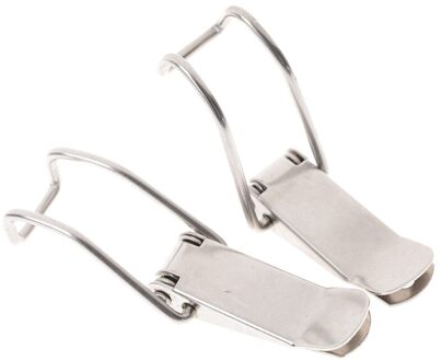 Zlinkj 2 Stuks Eenvoudige Window Kabinet J115B Hardware Kabinet Dozen Veerslot Catch Toggle Ijzer Hasp Voor Schuifdeur