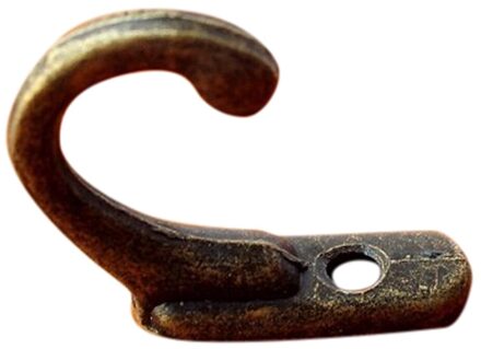 Zlinkj 2Pcs Prong Enkele Antieke Kleding Coat Robe Purse Hoed Haak Imitatie Bronzen Muur Hangers Robe Haken Badkamer Hardware